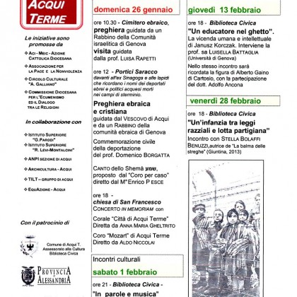 Giornata della Memoria ad Acqui Terme