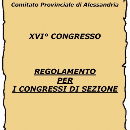 regolamento per i congressi di sezione