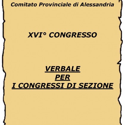 verbale congressi di sezione