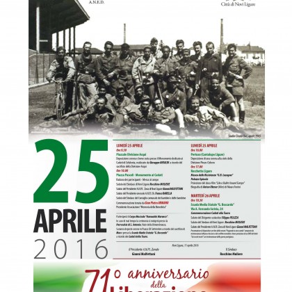 il 25 aprile a Novi Ligure con A.N.P.I. e Comune